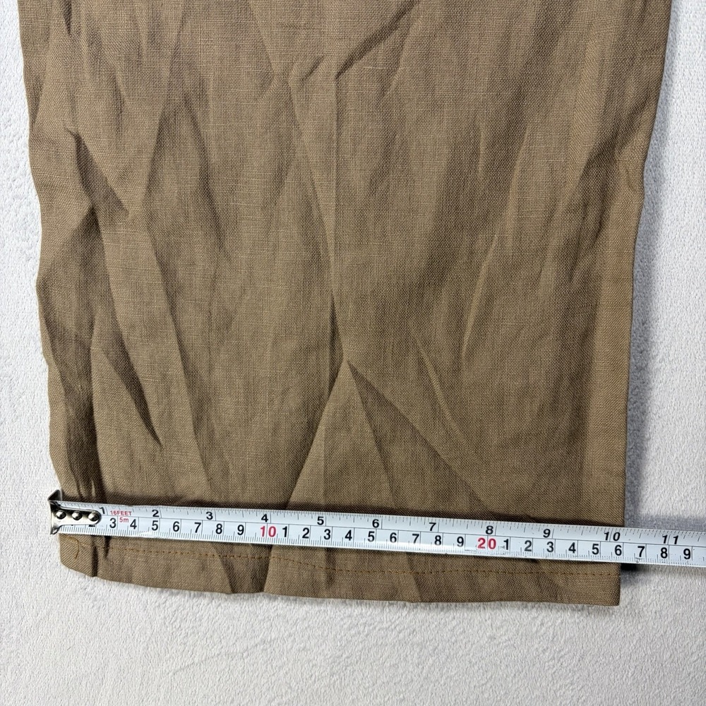 Old Navy Pants Linen Women's Size 32x32  Actual 32x28 Brown Drawstring - Picture 10 of 11